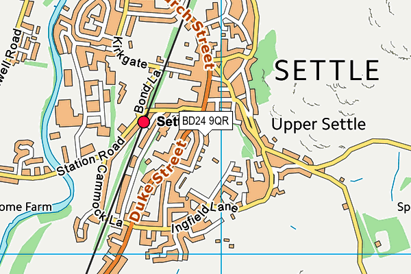 BD24 9QR map - OS VectorMap District (Ordnance Survey)