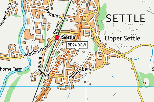 BD24 9QW map - OS VectorMap District (Ordnance Survey)