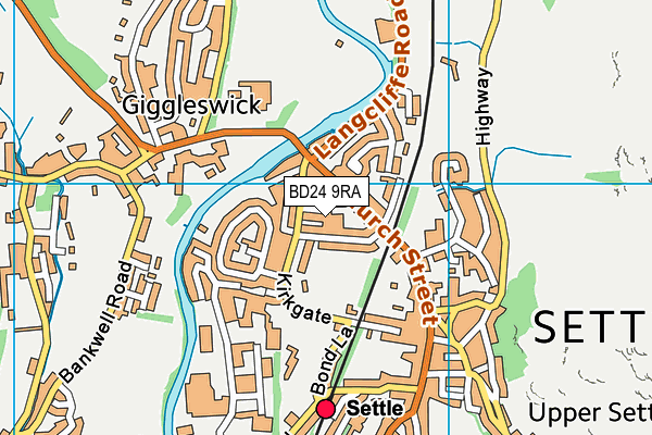 BD24 9RA map - OS VectorMap District (Ordnance Survey)