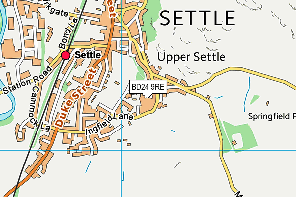 BD24 9RE map - OS VectorMap District (Ordnance Survey)