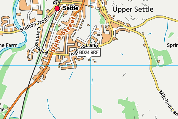 BD24 9RF map - OS VectorMap District (Ordnance Survey)