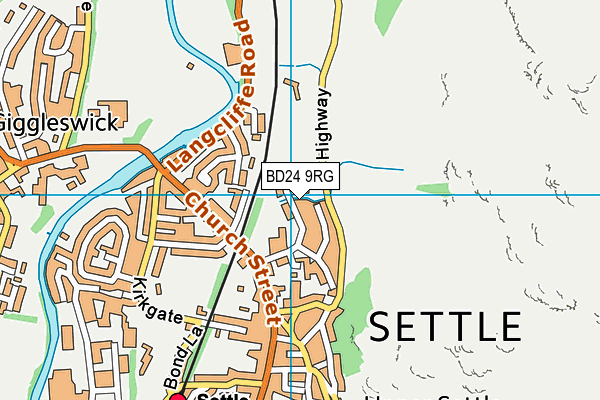 BD24 9RG map - OS VectorMap District (Ordnance Survey)