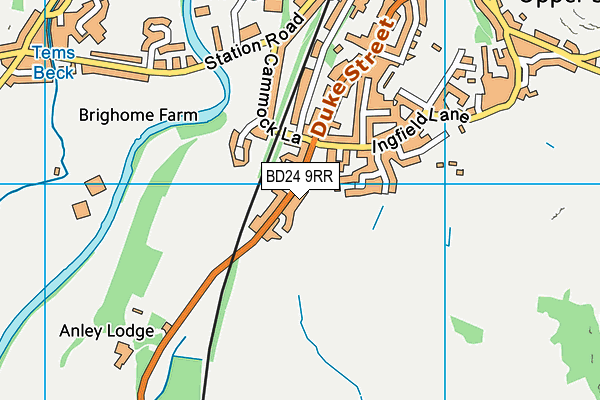 BD24 9RR map - OS VectorMap District (Ordnance Survey)