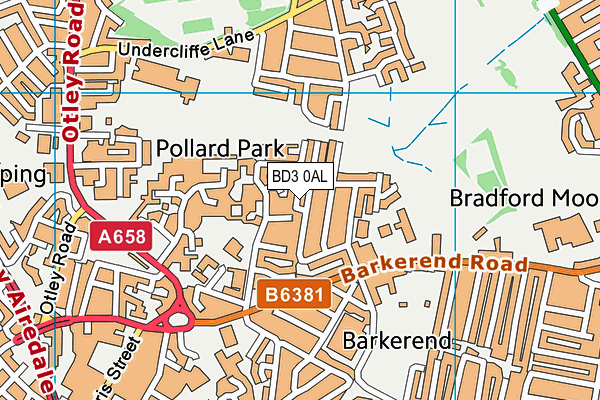 BD3 0AL map - OS VectorMap District (Ordnance Survey)