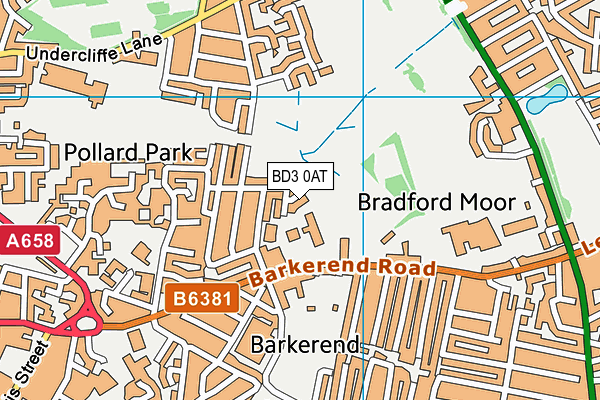 BD3 0AT map - OS VectorMap District (Ordnance Survey)