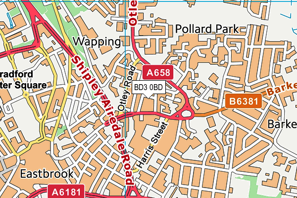 BD3 0BD map - OS VectorMap District (Ordnance Survey)