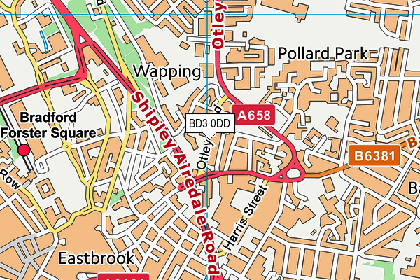 BD3 0DD map - OS VectorMap District (Ordnance Survey)