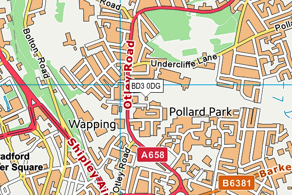 BD3 0DG map - OS VectorMap District (Ordnance Survey)