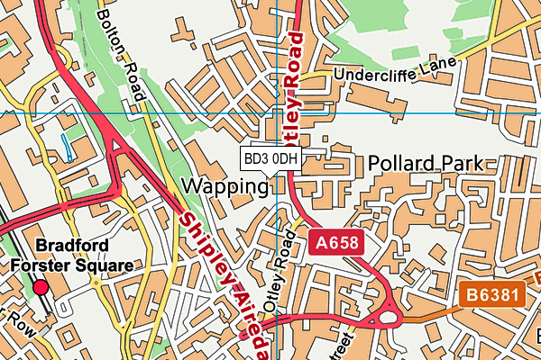 BD3 0DH map - OS VectorMap District (Ordnance Survey)