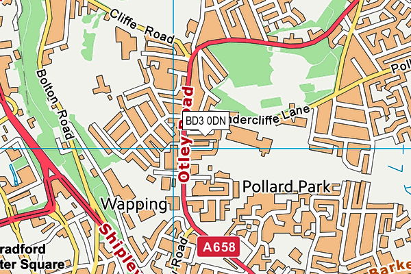 BD3 0DN map - OS VectorMap District (Ordnance Survey)