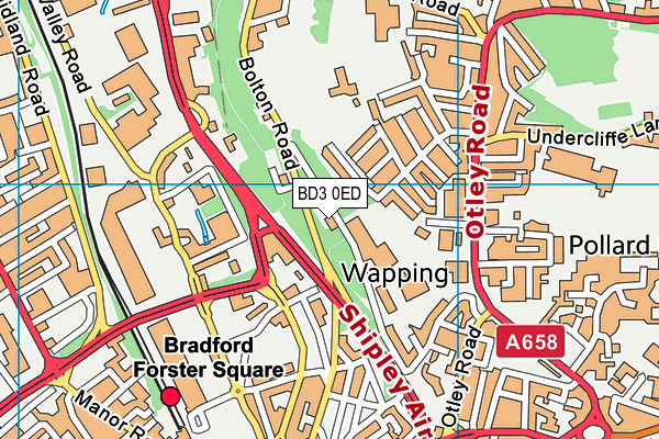 BD3 0ED map - OS VectorMap District (Ordnance Survey)