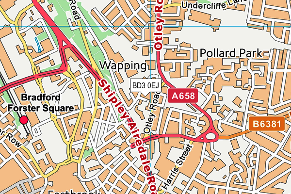 BD3 0EJ map - OS VectorMap District (Ordnance Survey)