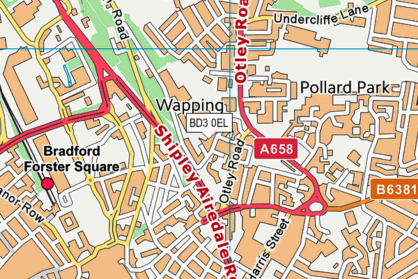 BD3 0EL map - OS VectorMap District (Ordnance Survey)