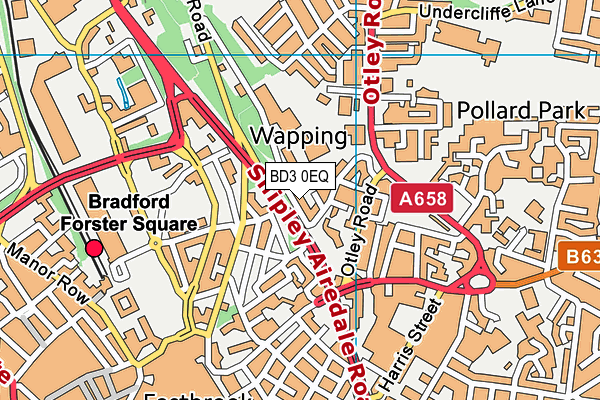 BD3 0EQ map - OS VectorMap District (Ordnance Survey)