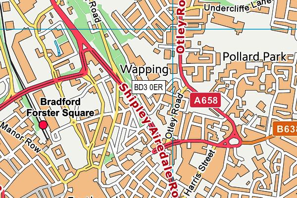 BD3 0ER map - OS VectorMap District (Ordnance Survey)