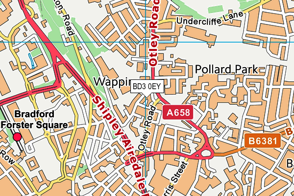 BD3 0EY map - OS VectorMap District (Ordnance Survey)