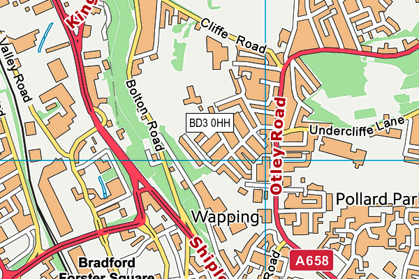 BD3 0HH map - OS VectorMap District (Ordnance Survey)