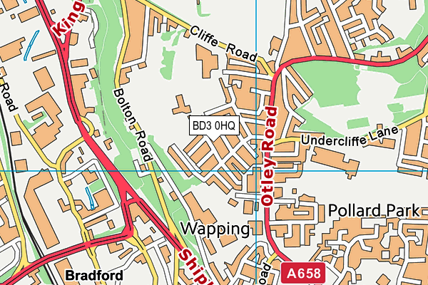 BD3 0HQ map - OS VectorMap District (Ordnance Survey)