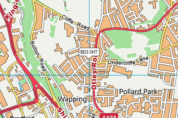 BD3 0HT map - OS VectorMap District (Ordnance Survey)