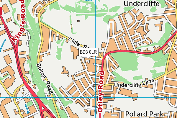 BD3 0LR map - OS VectorMap District (Ordnance Survey)