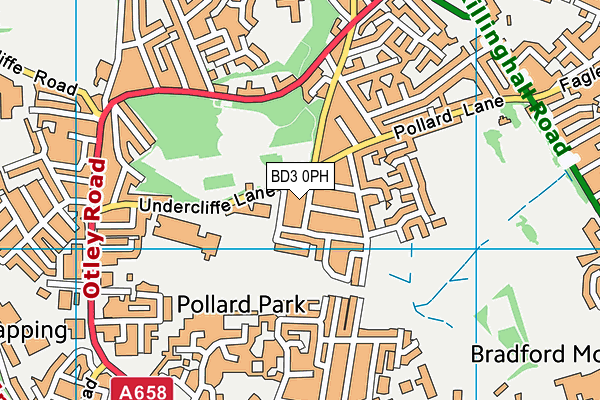 BD3 0PH map - OS VectorMap District (Ordnance Survey)