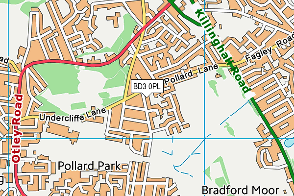 BD3 0PL map - OS VectorMap District (Ordnance Survey)