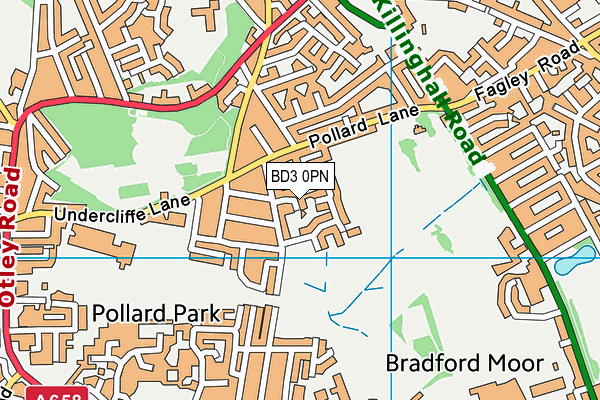 BD3 0PN map - OS VectorMap District (Ordnance Survey)