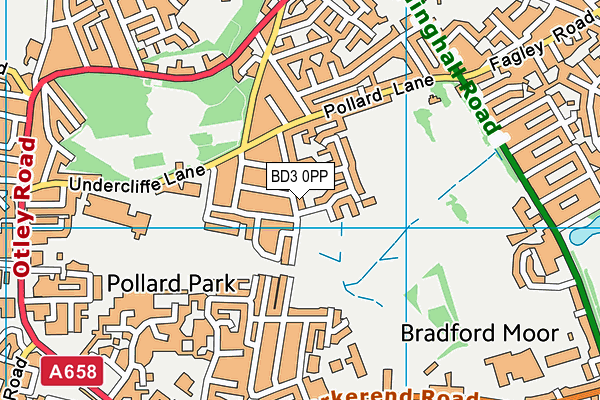 BD3 0PP map - OS VectorMap District (Ordnance Survey)