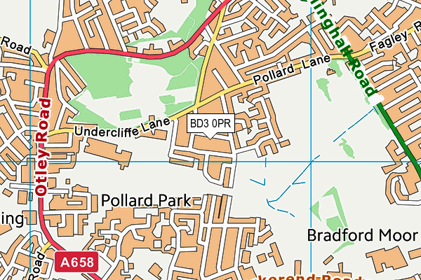 BD3 0PR map - OS VectorMap District (Ordnance Survey)