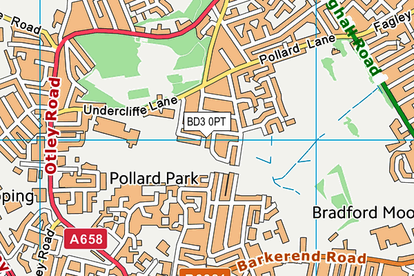 BD3 0PT map - OS VectorMap District (Ordnance Survey)