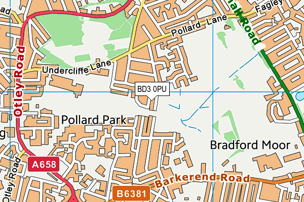 BD3 0PU map - OS VectorMap District (Ordnance Survey)