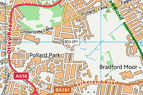 BD3 0PY map - OS VectorMap District (Ordnance Survey)