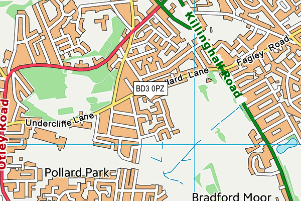 BD3 0PZ map - OS VectorMap District (Ordnance Survey)