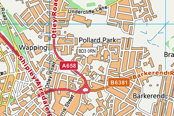 BD3 0RN map - OS VectorMap District (Ordnance Survey)