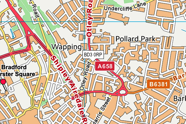 BD3 0RP map - OS VectorMap District (Ordnance Survey)