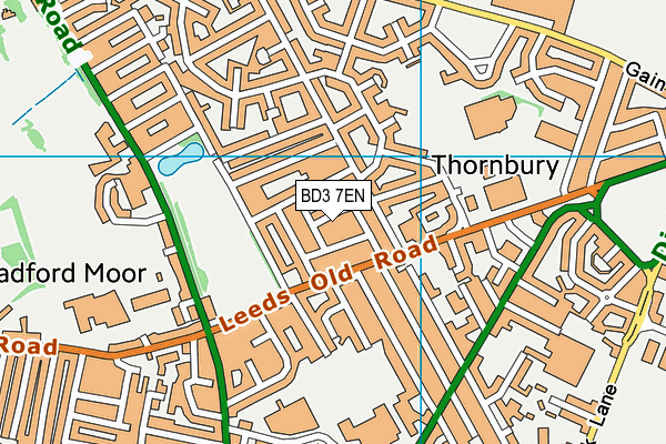 BD3 7EN map - OS VectorMap District (Ordnance Survey)