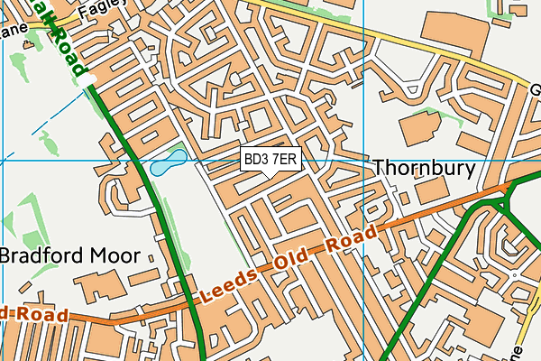 BD3 7ER map - OS VectorMap District (Ordnance Survey)