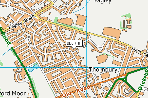 BD3 7HH map - OS VectorMap District (Ordnance Survey)