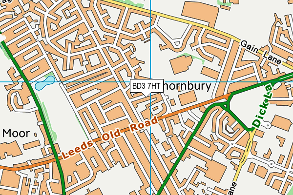 BD3 7HT map - OS VectorMap District (Ordnance Survey)