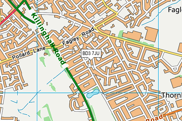 BD3 7JU map - OS VectorMap District (Ordnance Survey)