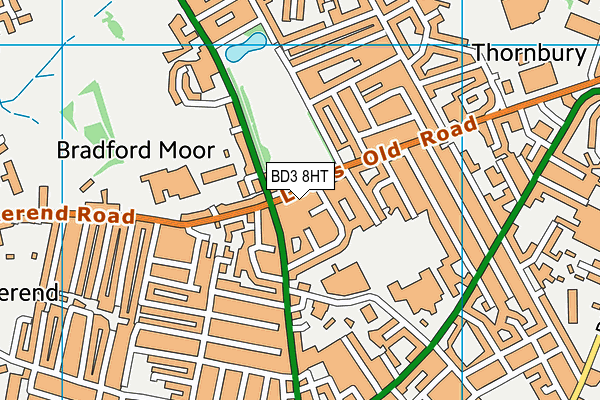 BD3 8HT map - OS VectorMap District (Ordnance Survey)