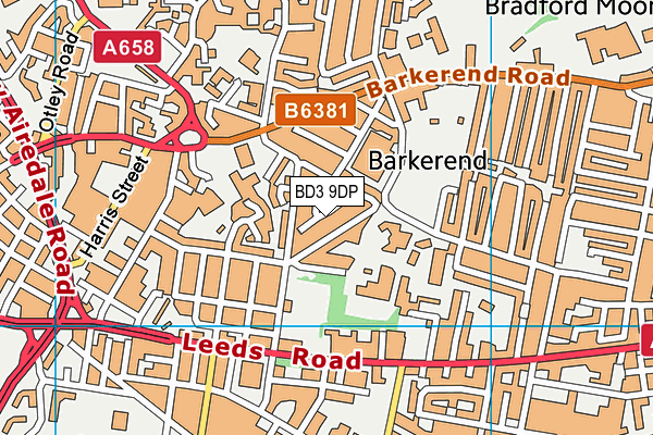 BD3 9DP map - OS VectorMap District (Ordnance Survey)