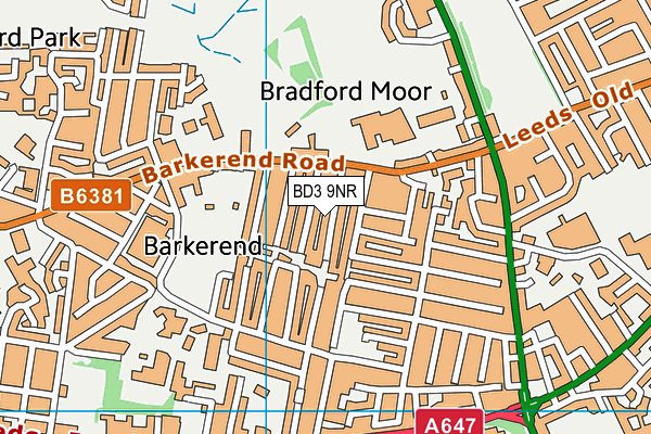 BD3 9NR map - OS VectorMap District (Ordnance Survey)