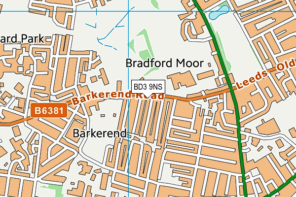 BD3 9NS map - OS VectorMap District (Ordnance Survey)