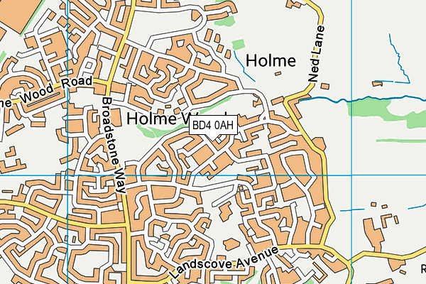 BD4 0AH map - OS VectorMap District (Ordnance Survey)