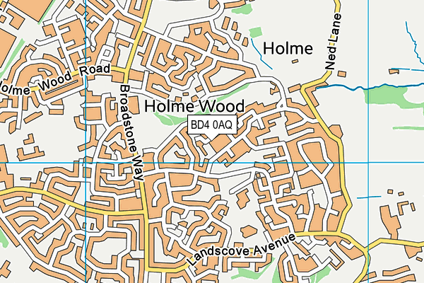 BD4 0AQ map - OS VectorMap District (Ordnance Survey)