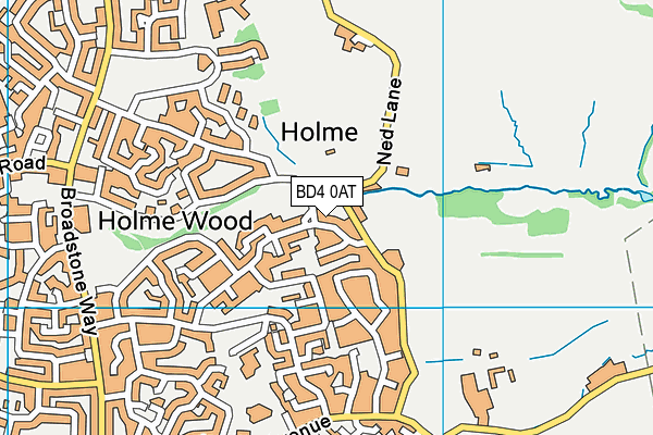 BD4 0AT map - OS VectorMap District (Ordnance Survey)