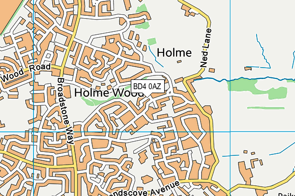 BD4 0AZ map - OS VectorMap District (Ordnance Survey)