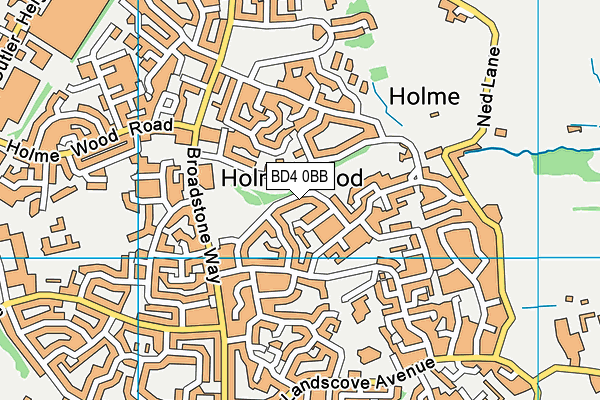 BD4 0BB map - OS VectorMap District (Ordnance Survey)