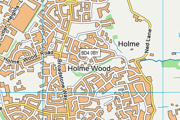 BD4 0BY map - OS VectorMap District (Ordnance Survey)